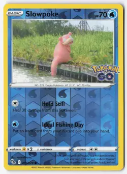 Slowpoke Reverse Holo Common Pokemon GO 019/078 NM - Image 1