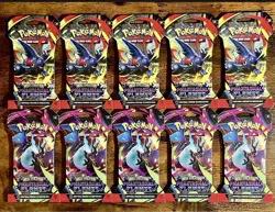 Pokemon TCG Phantasmal Flames Sleeved Booster Pack Factory Sealed-Lot Of 10 - Image 2