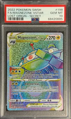 POKEMON 2022 FA/MAGNEZONE VSTAR LO-SEC SWORD & SHIELD LOST ORIGIN #198 PSA 10 - Image 1