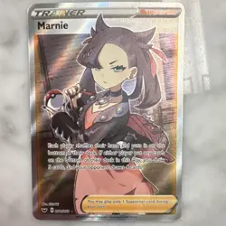 Pokemon TCG Marnie Full Art Trainer Holo 200/202 Sword & Shield - Image 1