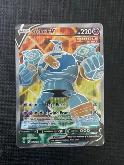 Pokemon TCG Golurk V 181/203 Evolving Skies Ultra Rare Full Art Single Strike H… - Image 1
