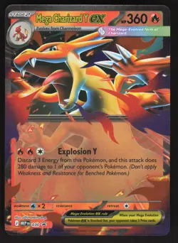 Mega Charizard Y ex MEP 030 Pokemon TCG Mega Promo NM - Image 1