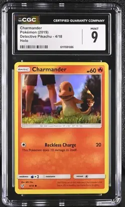Pokemon Charmander 2019 Detective Pikachu Detective Pikachu Holo CGC 9 - Image 1
