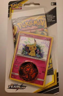 Sealed Pokemon Sun & Moon Team Up Checklane Blister Pack - Mimikyu Promo - Image 1