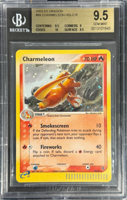 Pokemon 2003 Charmeleon HOLO R EX Dragon #99 BGS 9.5 - Image 1