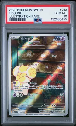 2023 POKEMON SVI EN-SCARLET & VIOLET ILLUSTRATION RARE #213 FIDOUGH PSA 10 - Image 1