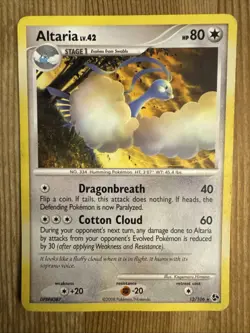 Altaria 12/106 D&P Great Encounters RARE Pokemon DMG - Image 1
