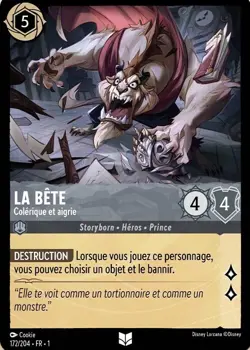 172/204 FR | La Bete, Colerique et aigrie | carte Disney Lorcana (2023) - Image 1