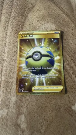 Quick Ball 216/202 Secret Rare Gold - Sword & Shield Pokemon Card Near Mint - Image 1