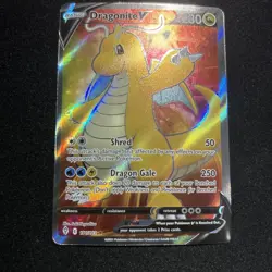 Pokemon Evolving Skies Dragonite v Full Art Holo Card 191/203 NM Condition - Image 1