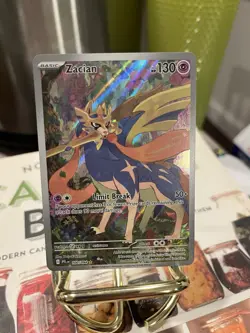 Zacian 100/094 Me02: Phantasmal Flames Holo Pokemon Card - Image 1