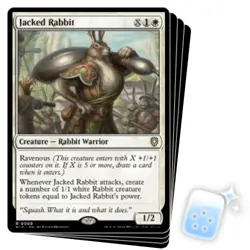 JACKED RABBIT X4 Bloomburrow: Commander Magic MTG MINT CARD - Image 1