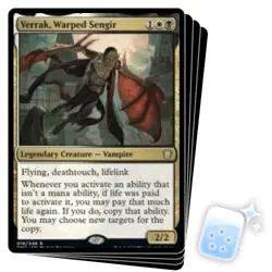 VERRAK, WARPED SENGIR X4 Dominaria United: Commander Magic MTG MINT CARD - Image 1