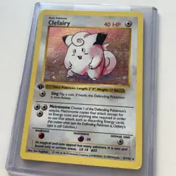 1st Edition Shadowless Base Set Clefairy 5/102 Holo Rare 1999 WOTC Pokemon Card - Image 3