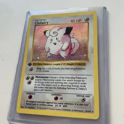 1st Edition Shadowless Base Set Clefairy 5/102 Holo Rare 1999 WOTC Pokemon Card - Image 4