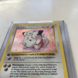 1st Edition Shadowless Base Set Clefairy 5/102 Holo Rare 1999 WOTC Pokemon Card - Image 5