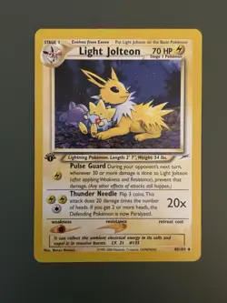 Pokemon Light Jolteon Neo Destiny Rare 1st Edition Card 48/105 English 70 HP - Image 4