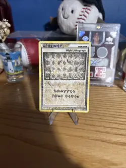 Alph Lithograph TWO Trainer Secret Rare HGSS Unleashed Pokemon Card Unowns MP/LP - Image 1