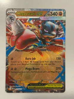 Pokemon Card Mega Evolution Mega Lucario ex 077/132 - Image 1