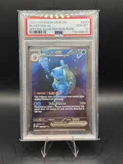 Pokemon English Blastoise EX SIR Scarlet & Violet 151 PSA 10 200/165 - Image 1