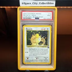 Pokemon TCG Meowth Black Star Promo 10 Game Boy 2000 PSA 9 - Image 1
