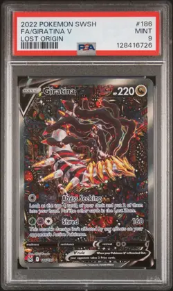 Pokemon Giratina v #186 2022 Lost Origin PSA 9 Alt Art - Image 1