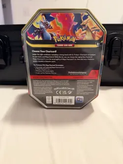Sealed Pokemon TCG: Mega Charizard Y Ex Tin English In Hand 4 Boosters And Promo - Image 2