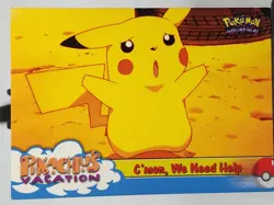 C'MON WE NEED HELP #53 TOPPS PIKACHU'S VACATION BLACK LABEL POKEMON 1998 LP - Image 1