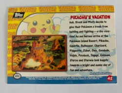Pokemon Topps Pikachu's Vacation Non Foil Pikachu's Vacation #42 LP - Image 2