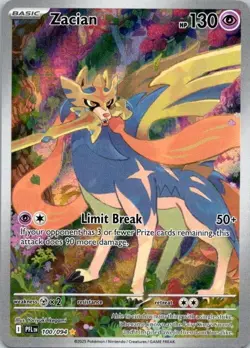 Pokemon TCG Zacian 100/094 Phantasmal Flames IR Holo NM (SKU 1-4) - Image 1