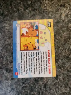 Pokemon Topps Racing Cheek to Cheek Non Foil Pikachu's Vacation #48 p27 - Image 2