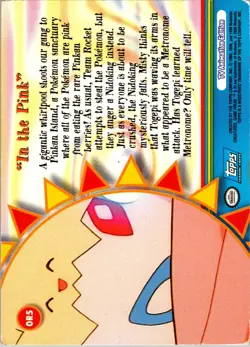 Pokemon Topps "In the Pink" OR5 Orange Islands Blue Logo MP - Image 2