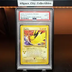 Pokemon TCG Zapdos Black Star Promo 23 Aoki Error 2000 PSA 9 - Image 1