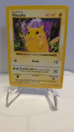 Pikachu Shadowless Red Cheeks 58/102 Non Holo LP Base Set Pokemon TCG - Image 1