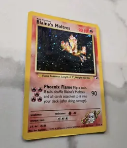 Pokemon Gym Heroes Holo Rare Unlimited Edition Blaine’s Moltres 1/132 - Image 3
