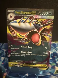 Mega Sharpedo ex Near Mint 061/094 Me02: Phantasmal Flames Holo Pokemon TCG - Image 1