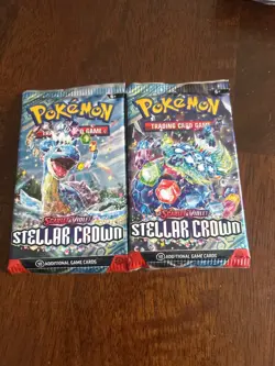 2 Pokemon Stellar Crown Booster Packs sealed - Image 1