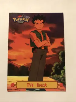 1999 Topps Pokemon TV Animation Edition TV4 Blue Logo Brock LP - Image 1