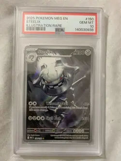 2025 POKEMON MEG EN-MEGA EVOLUTION ILLUSTRATION RARE STEELIX #150 PSA 10 - Image 1