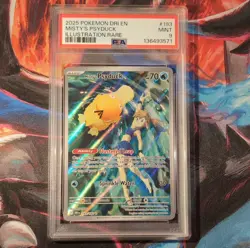 Pokemon TCG Misty's Psyduck 193/182 Sv10 Destined Rivals IR Holo PSA 9 - Image 1