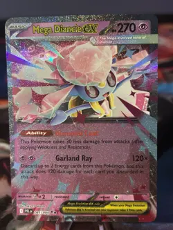 2025 POKEMON PFL EN-PHANTASMAL FLAMES 041 MEGA DIANCIE EX NM/M - Image 1