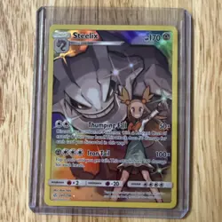 Steelix (Secret) 247/236 Sm-Cosmic Eclipse Holo Rare Pokemon TCG - Image 1