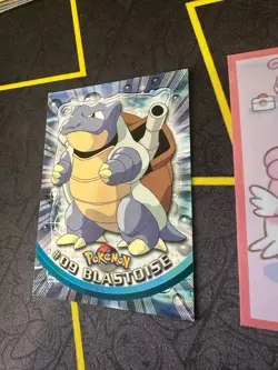Pokemon TOPPS #09 BLASTOISE BLACK LABLE TV ANIMATION SERIES Non Holo 342💎NM💎 - Image 3