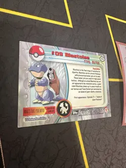 Pokemon TOPPS #09 BLASTOISE BLACK LABLE TV ANIMATION SERIES Non Holo 342💎NM💎 - Image 4