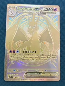 Mega Charizard Y EX 294/217 Gold Hyper Rare - Ascended Heroes Pokemon TCG NM - Image 1