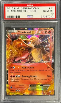 POKEMON 2016 CHARIZARD EX XY GENERATIONS #11 PSA 10 - Image 1