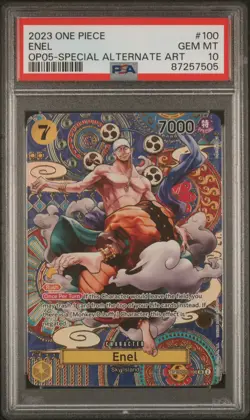 ONE PIECE 2023 ENEL SPECIAL AA OP05-AWAKENING OF THE NEW ERA #100 PSA 10 - Image 1
