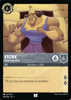 183/204 FR | Kronk, Fidele bras droit | carte Disney Lorcana (2023) - Image 1
