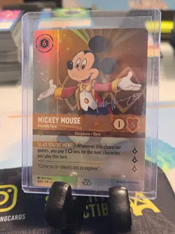 Lorcana Disney 100 Mickey Mouse Friendly Face 18/P1 Promo Foil - Image 1