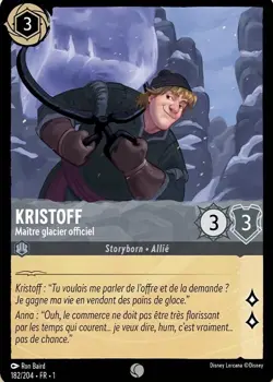 182/204 FR | Kristoff, Maitre glacier officie | carte Disney Lorcana (2023) - Image 1